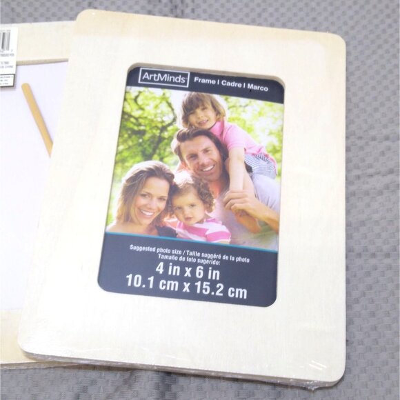 ArtMinds Unfinished Frame 4x6 in. Set of 2 Portrait or Landscape Natural Finish - Picture 5 of 7